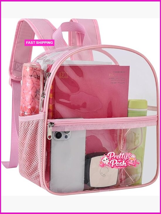 Clear Backpack Stadium Approved 12x6x12 Waterproof PVC main image 4